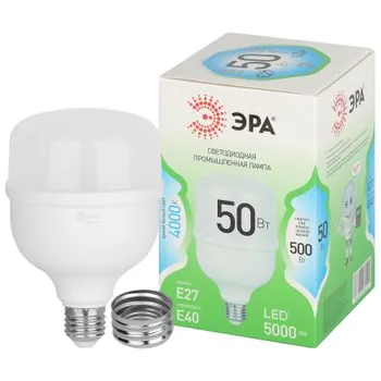 Лампа светодиодная GREEN LINE POWER T100-50W-840-E27/E40 GL Е27/Е40 50Вт колокол яркий свет бел. Эра