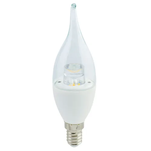 Лампа светодиодная свеча на ветру LED 7 W 2700K E14 прозрачный свеча с линзой Ecola Premium C4UW70EL