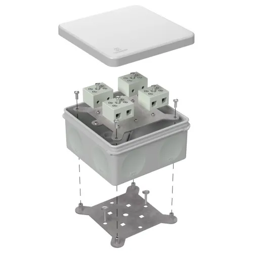 Коробка огнестойкая для о/п двухкомпонентная 60-0300-FR10.0-8 Е15-Е120 RAL7035 100х100х50 (14 шт/кор