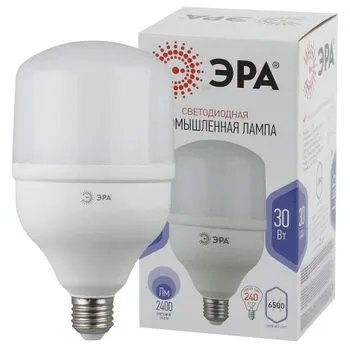 Лампа светодиодная промышленная LED POWER T100-30W-6500-E27 ЭРА (диод, колок, 30 Вт, хол, E27) (20/6