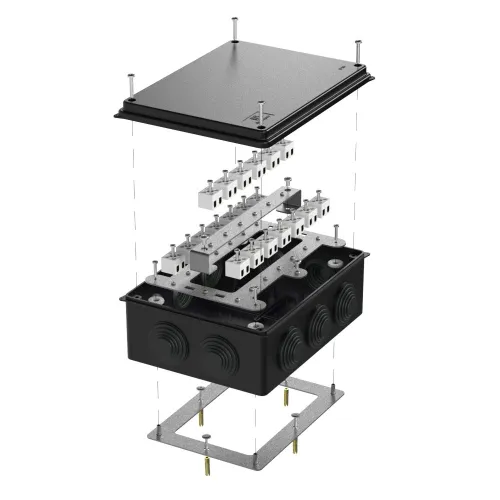 Коробка огнестойкая для о/п 40-0320-FR2.5-40 Е15-Е120 RAL9005 200х150х75 (5 шт/кор)
