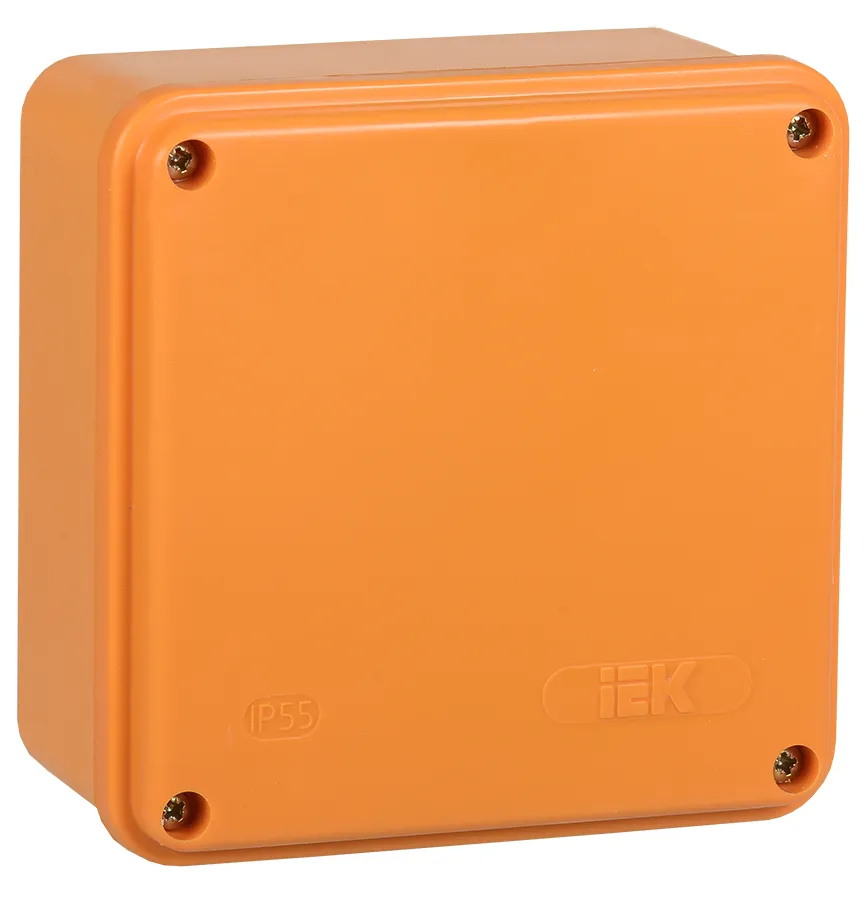 Коробка распаячная огнестойкая ПС 100х100х50 6P 6кв.мм IP44 гладкие стенки IEK UKF20-100-100-050-6-6