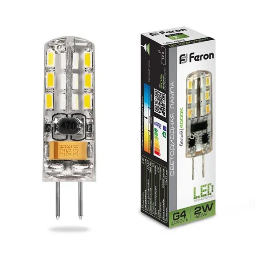Лампа светодиодная LB-420 2Вт JC 4000К G4 12В FERON 25448