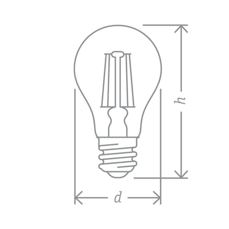 Лампа светодиодная LED 6Вт Е27 230В 4000К NLL-F-A60-6-230-4K-E27 грушевидная прозрачная | 61344 | Na