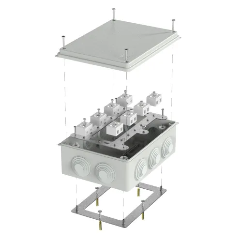 Коробка огнестойкая для кабель-канала 40-0460-FR2.5-6 Е15-Е120 RAL1001 85х85х45 (44 шт/кор)