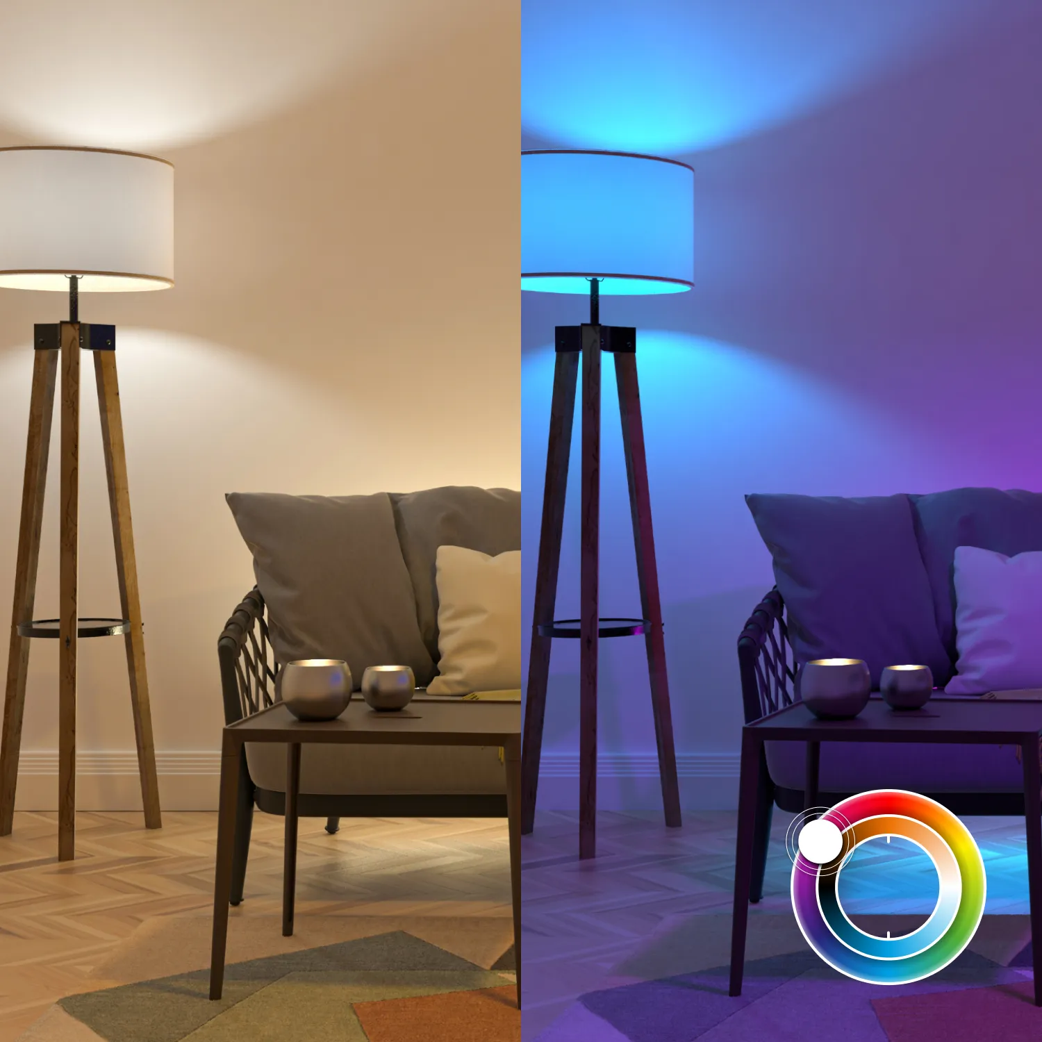 Лампа светодиодная умная Smart Home 10Вт A60 грушевидная 2700-6500К E27 1055лм RGBW + измен. цветов.
