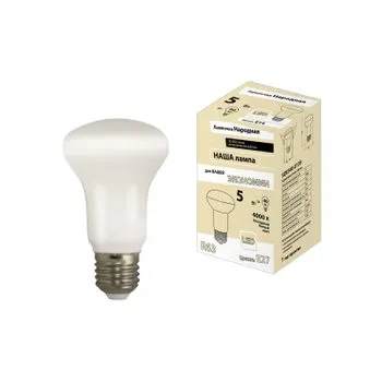 Лампа светодиодная R63 - 5 Вт-230 В -4000 К–E27 Народная | SQ0340-0139 | TDM