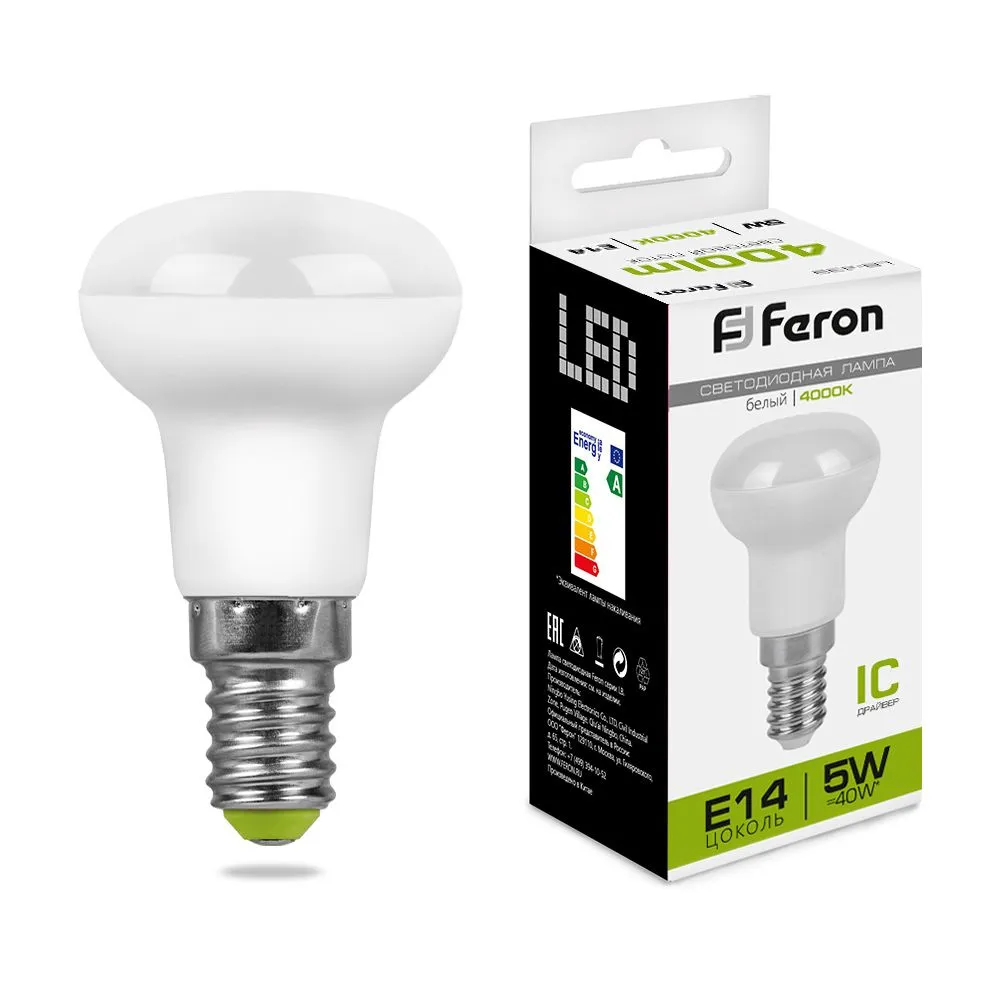 Лампа светодиодная LB-439 5Вт R39 рефлектор 4000К E14 230В FERON 25517