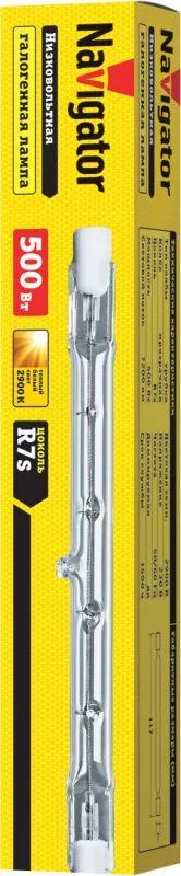 Лампа галогенная линейная КГ  500Вт R7s J117mm | 94221 | Navigator