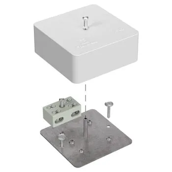 Коробка огнестойкая разветвительная для кабель-канала E15-Е60 RAL9003 75х75х30 Промрукав 440-0450-FR