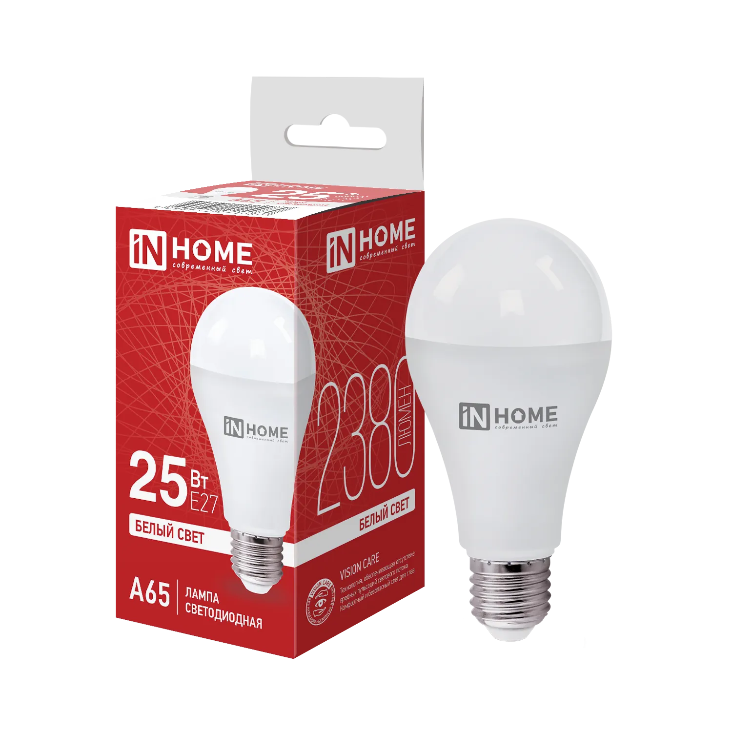 Лампа светодиодная LED-A65-VC 25Вт грушевидная 4000К нейтр. бел. E27 2380лм 230В IN HOME 46906120240