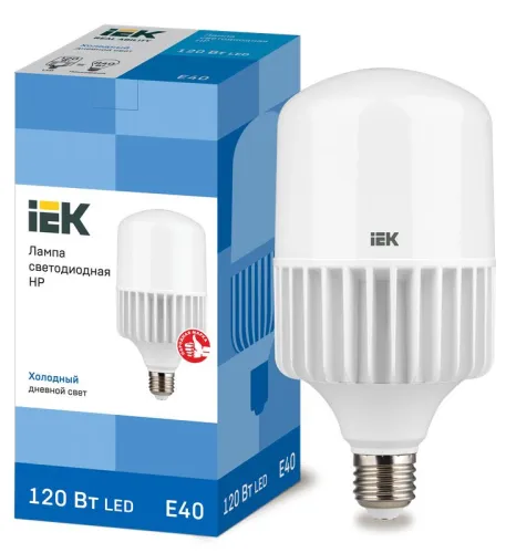 Лампа светодиодная промышленная HP 120Вт 230В 6500К E40 | LLE-HP-120-230-65-E40 | IEK