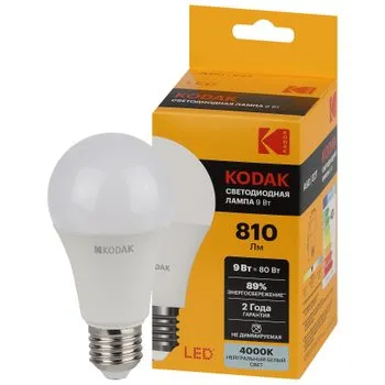 Лампа светодиодная 9Вт E27 4000 K 270 град. A60-9W-840-E27