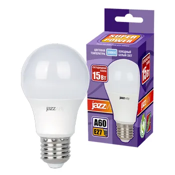 Лампа светодиодная LED 15Вт Е27 220В 5000К PLED- SP A60 груша | 2853035 | Jazzway
