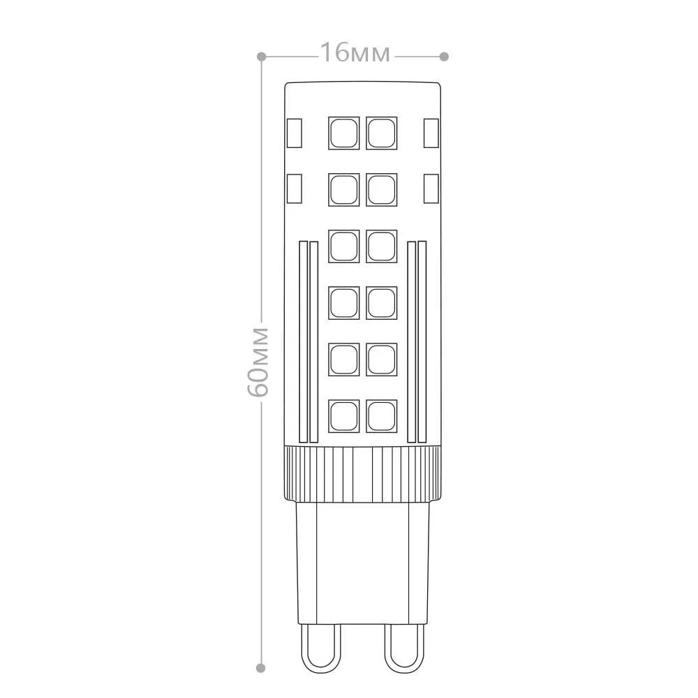 Лампа светодиодная LB-433 7Вт JCD9 6400К G9 230В FERON 25768