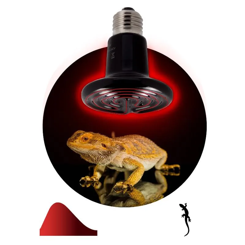 Инфракрасная лампа 100Вт Е27 FITO-100W-НQ керамическая серии CeramiHeat модель RX для брудера, репти
