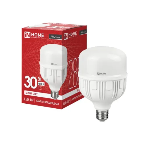 Лампа светодиодная высокомощная LED-HP-PRO 30Вт цилиндр 4000К нейтр. бел. E27 2850лм 230В IN HOME 46