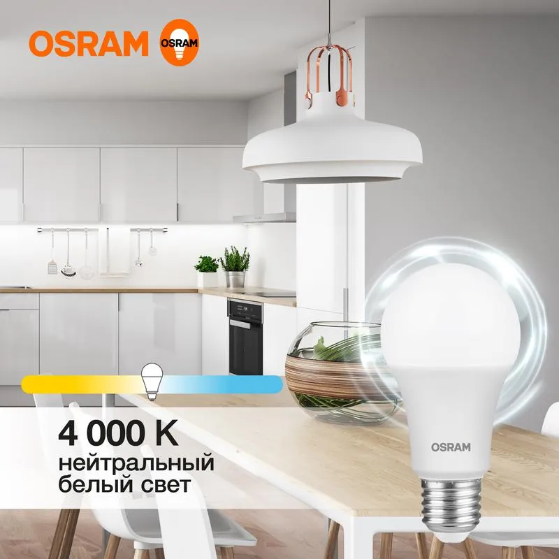 Лампа светодиодная LED Value LVCLA125 15SW/840 15Вт грушевидная матовая E27 230В 10х1 RU OSRAM 40580