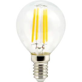 Лампа светодиодная шар G45 LED 5W Premium E14 2700K 360° filament прозрачный нитевид 100Lm Ecola N4P