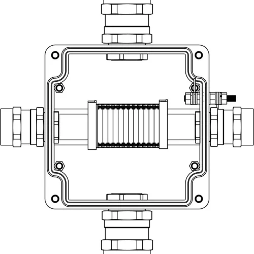 Корпус взрывозащищенный 160х160х90мм 1Ex e IIC T5 GbEx tb IIIB T95град.C Db IP66 GRP DKC 1231.051.19