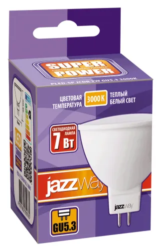 Лампа светодиодная LED 7Вт GU5.3 220В 3000К PLED- SP JCDR отражатель (рефлектор) | 1033499 | Jazzway