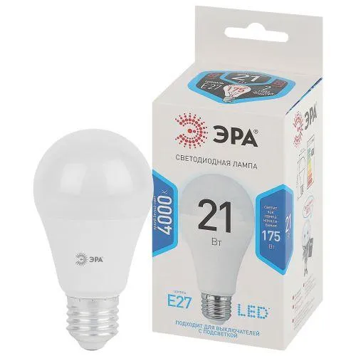 Лампа светодиодная LED 21Вт E27 4000К СТАНДАРТ груша | Б0035332 | ЭРА