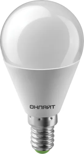 Лампа светодиодная OLL-G45-10-230-6.5K-E14 | 61967 | ОНЛАЙТ