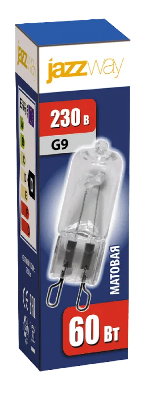 Лампа галогенная 60Вт 230В G9 PH-G9 frosted | 3322601 | Jazzway