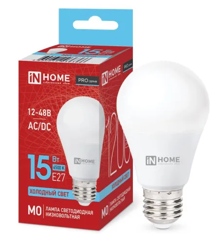 Лампа светодиодная низковольтная LED-MO-PRO 15Вт грушевидная 6500К холод. бел. E27 1200лм 12-48В IN 