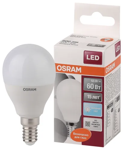 Лампа светодиодная LED STAR Classic P 6, матовая колба, Е14 LEDSCLP60 6, 5W/840 230VFR E1410X1RU | 4
