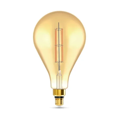 Лампа светодиодная филаментная Black Filament 6Вт PS160 золотая 2700К тепл. бел. E27 800лм GAUSS 179