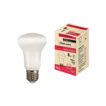 Лампа светодиодная R63 - 8 Вт-230 В -3000 К–E27 Народная | SQ0340-0140 | TDM
