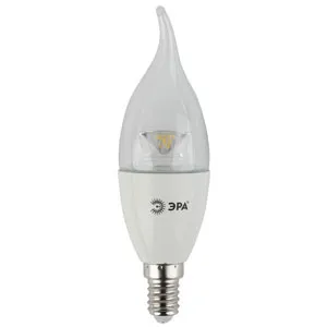 Лампа LED ВXS-7w-827-Е14-Сlear прозрачная ЭРА (518405) свеча на ветру