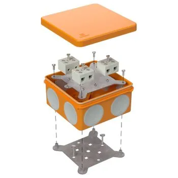 Коробка огнестойкая ОП двухкомпонентная 60-0300-FR10.0-6 Е15-Е120 RAL2004 100х100х50 Промрукав 60-03