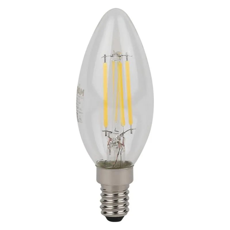 Лампа светодиодная филаментная LS CLB40 4W/840 230VFILCL 4Вт 4000К нейтр. бел. E14 470лм B угол пучк