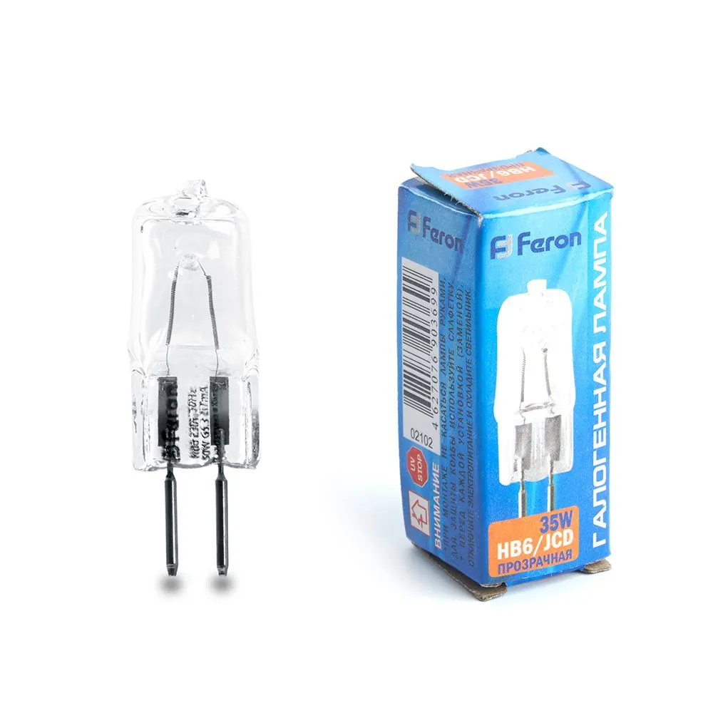 Лампа галогенная HB6 35Вт JCD G5.3230В FERON 02102