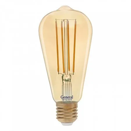 Лампы General LED GLDEN-ST64S-13-230-E27-2700 (655303) золотая