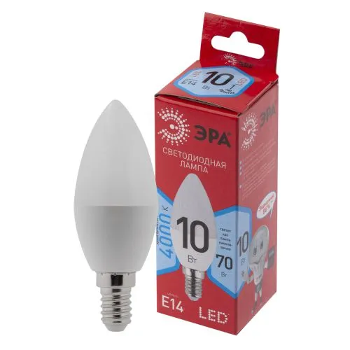 Лампа светодиодная LED B35-10W-840-E14 R (диод, свеча, 10Вт, нейтр, E14) (10/100/3500) | Б0049642 | 