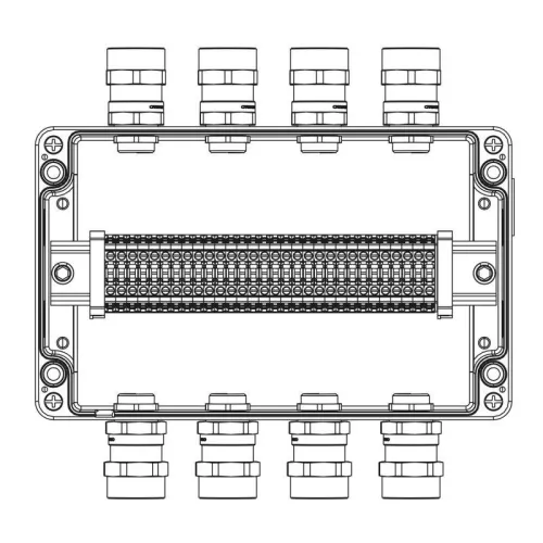 Корпус взрывозащищенный 260х160х90мм 1Ex e IIC Т5 Gb / Ex tb IIIB T95град.C Db IP66 алюм. DKC 1201.1