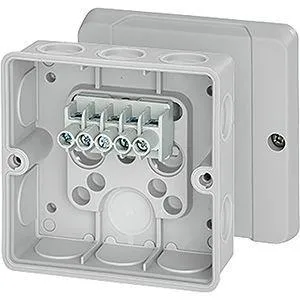 Коробка распределительная ОП 98х98х52мм IP55 с клемм. DE 9345 сер. HENSEL 6000272