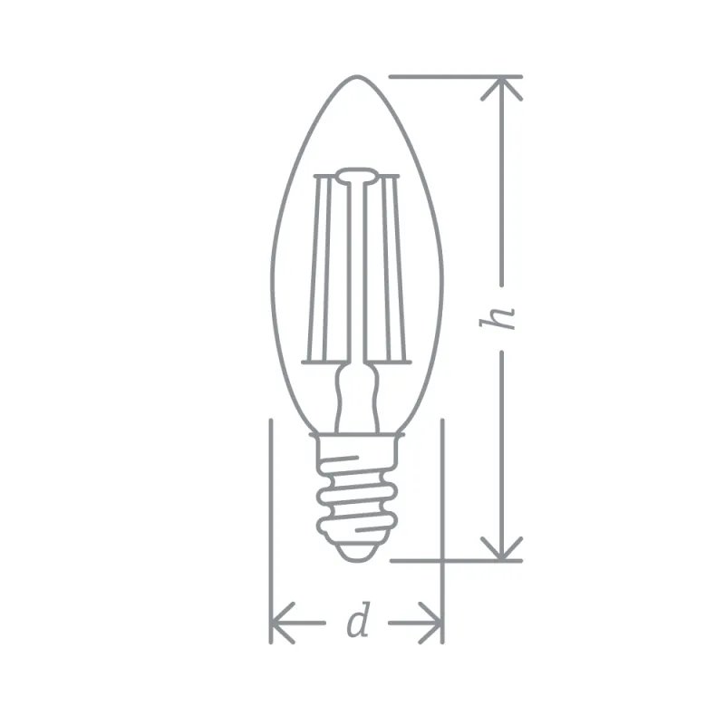 Лампа светодиодная LED 6Вт Е14 230В 4000К NLL-F-C35-6-230-4K-E14 свеча прозрачная | 61356 | Navigato