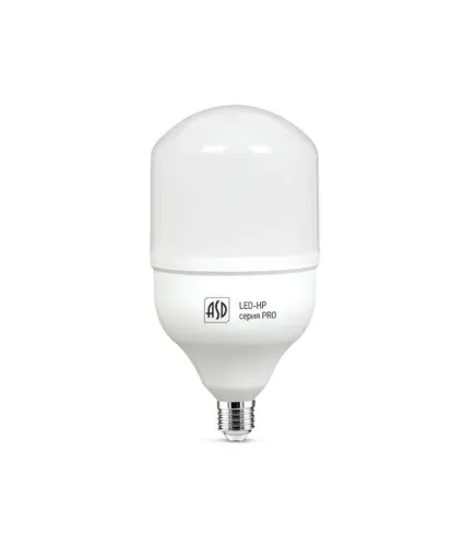 Лампа светодиодная LED-HP-PRO 50Вт цилиндр 4000К нейтр. бел. E27 с адаптером E40 4500лм 160-260В ASD