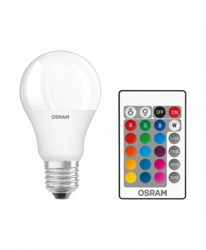 Лампа светодиодная LED Retrofit RGBW lamps with remote control 60 FR 9 W/2700K E27 | 4058075430754 |