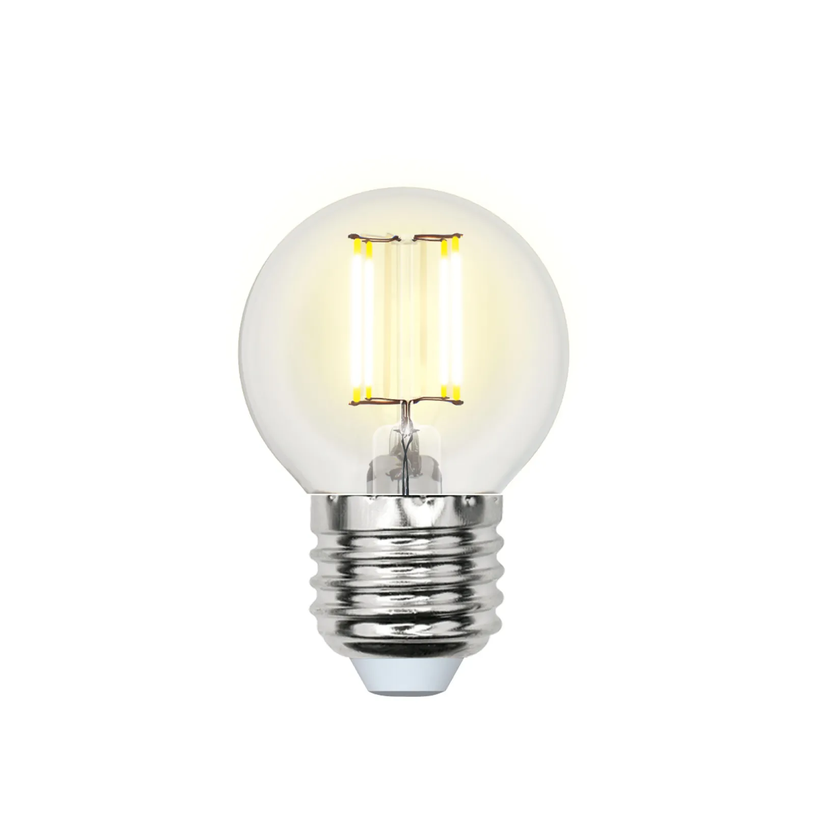 Лампа светодиодная LED-G45-7.5Вт/WW/E27/CL GLA01TR прозр. Uniel UL-00003252