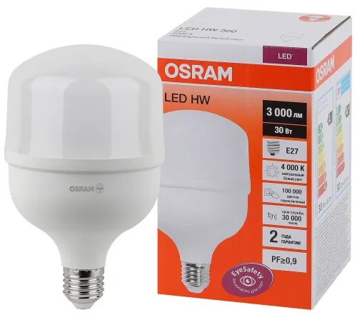 Лампа светодиодная LED HW 30Вт E27 (замена 300Вт) белый OSRAM