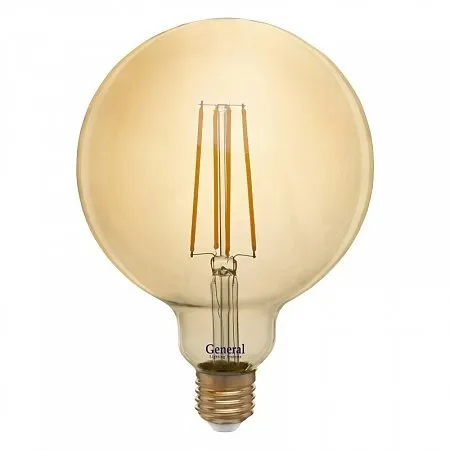 Лампы General LED GLDEN-G125S-8-230-E27-2700 (655309) золотая