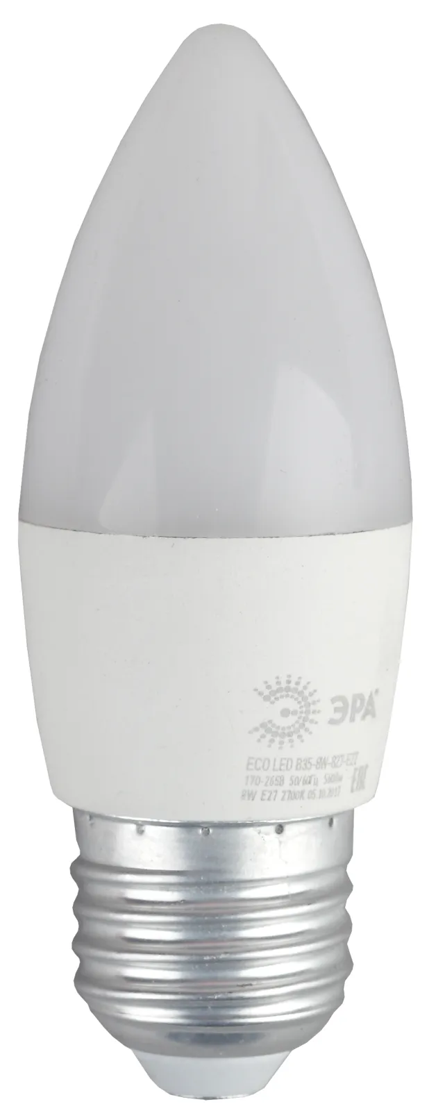 Лампа светодиодная RED LINE ECO LED B35-8W-827-E27 E27 / Е27 8Вт свеча теплый белый свет | Б0030020 