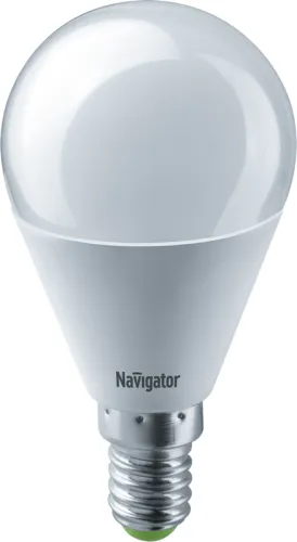 Лампа светодиодная LED 5Вт Е14 230В 6500К NLL-P-G45-5-230-6.5K-E14 шарик матовый | 61252 | Navigator