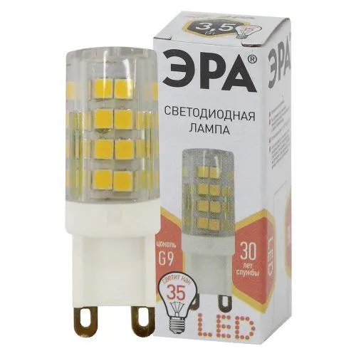 Лампа светодиодная LED 3,5Вт G9 220В 2700К smd JCD капсульная | Б0027861 | ЭРА