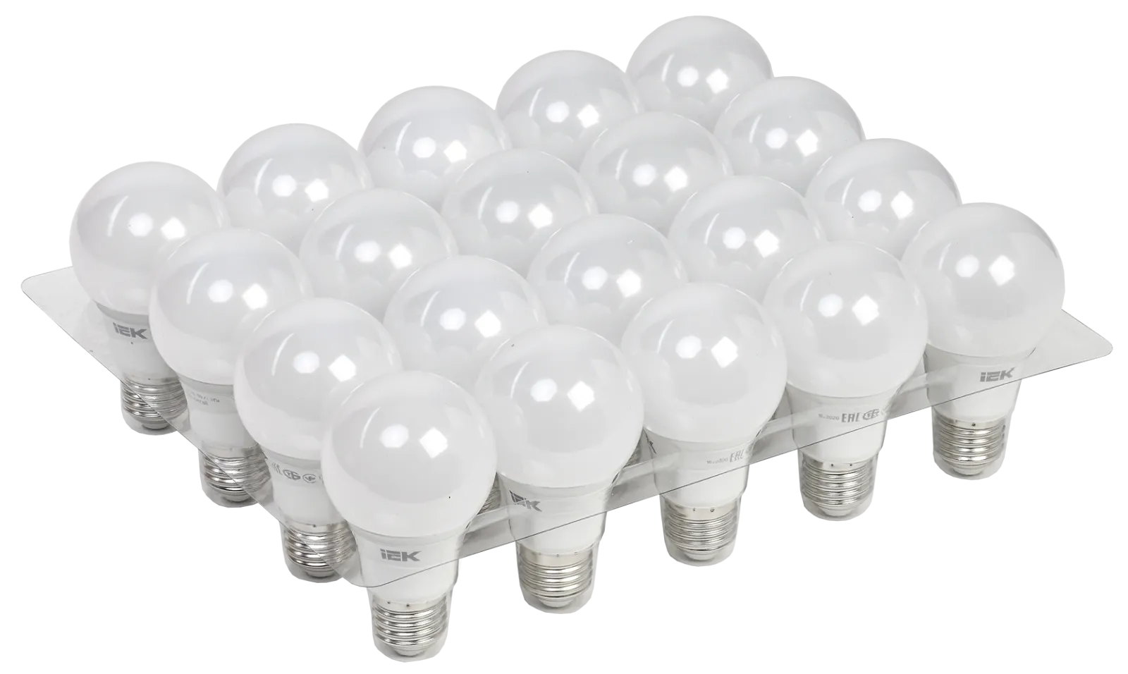Лампа светодиодная LED A60 груша 11Вт 230В 4000К E27 (20шт/жкхпак) | LLE-A60-11-230-40-E27-20 | IEK